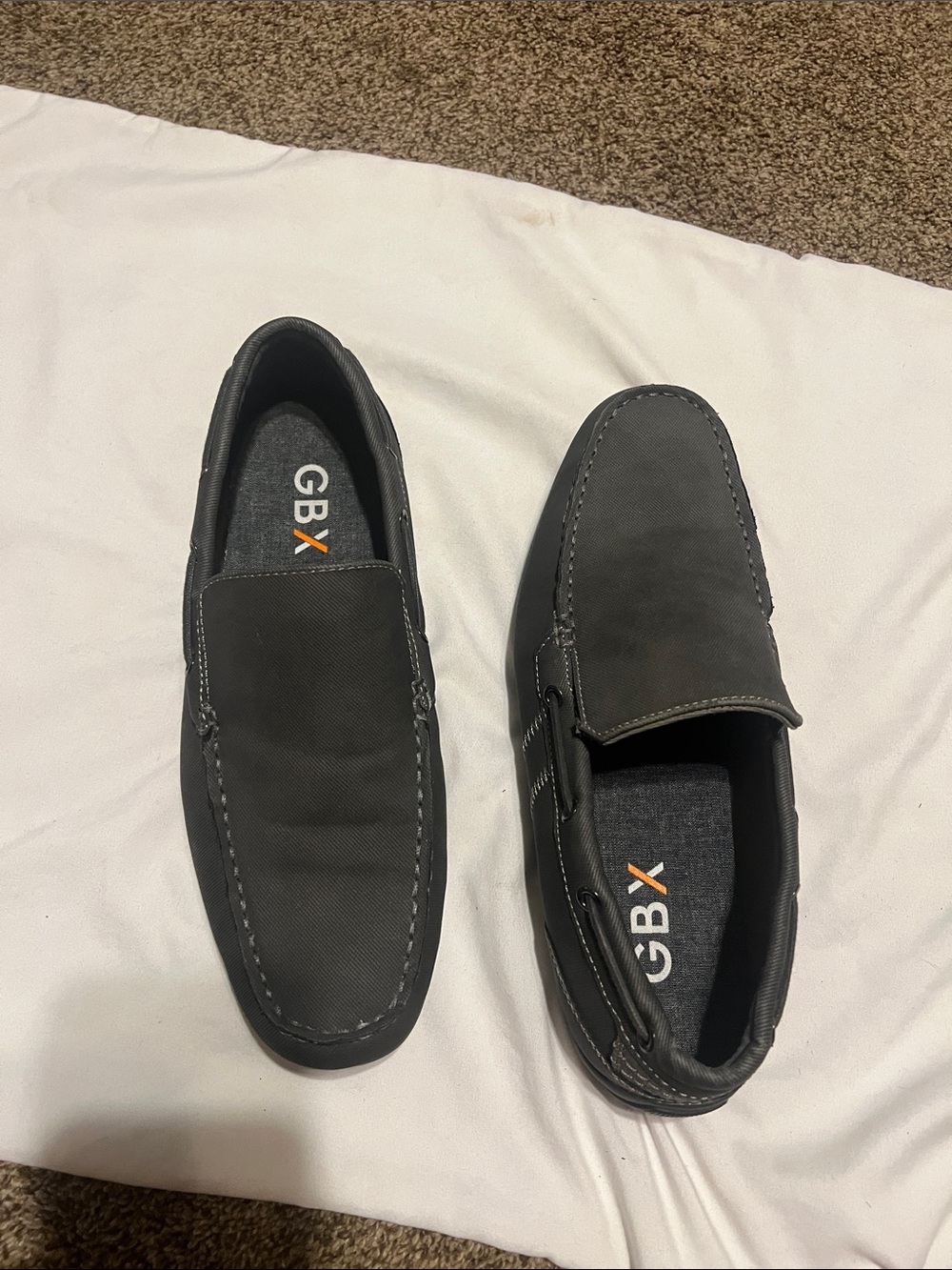 GBX brownish gray moccasin EUC